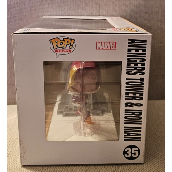 Pop Town Avengers Age of Ultron Avengers Tower with Iron Man GITD Sealed New - Picture 3 of 4
